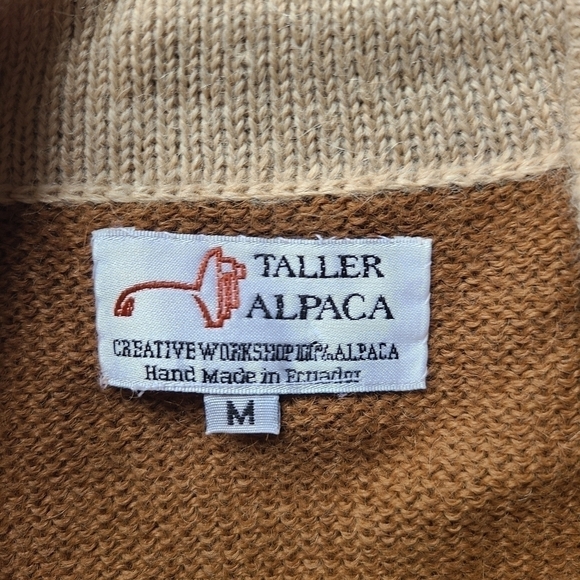 Handmade Equadorian Alpaca Cardigan Sweater - Picture 9 of 13